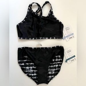 NWT Athleta Girl Reversible Camo Tie Dye Bikini, Size XL/14, NWT